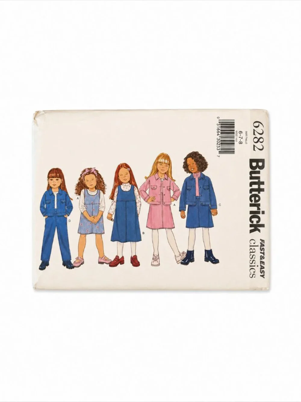 Butterick 6282 Girls‎ 6 7 8 Jacket Jumper Skirt Pants Vintage 1999 Uncut FF